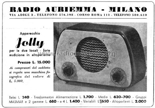 Jolly ; Auriemma Radio; (ID = 2429543) Radio