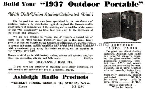 1937 Outdoor Portable Four ; Australasian Radio (ID = 2692949) Radio