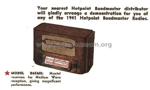 Hotpoint D65ME; Australian General (ID = 2384776) Radio