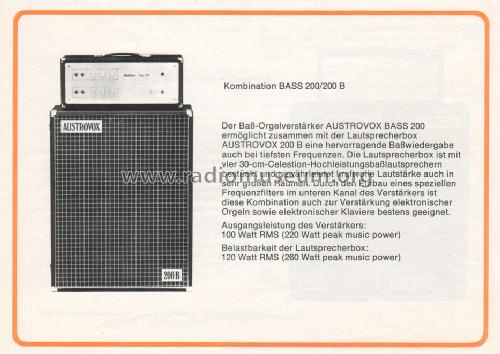 Bass 200 ; Austrovox, Wien 7 (ID = 1695061) Ampl/Mixer