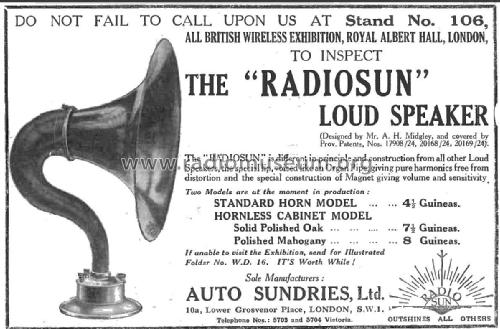 Radiosun Loudspeaker ; Radiosun Brand, Auto (ID = 2896505) Speaker-P