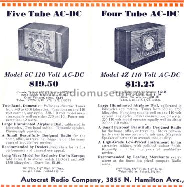 4-Z ; Autocrat Radio Co.; (ID = 1379841) Radio