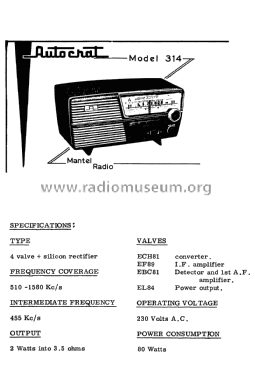 314; Autocrat Radio Ltd.; (ID = 2980999) Radio