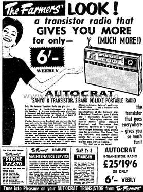 2-Band De-Luxe Portable 8S-P14; Autocrat Radio Ltd.; (ID = 2978207) Radio