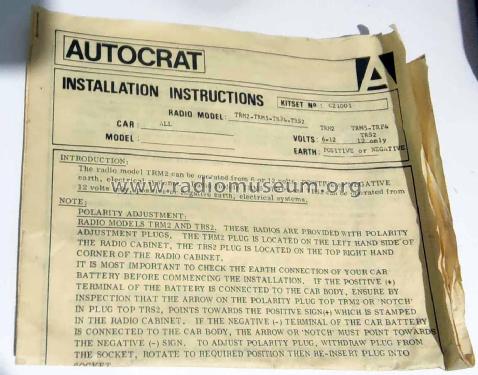 Edmonton TRM5; Autocrat Radio Ltd.; (ID = 3152557) Car Radio