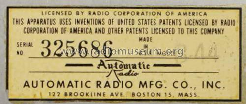 B-44 'Tom Thumb' ; Automatic Radio Mfg. (ID = 761484) Radio
