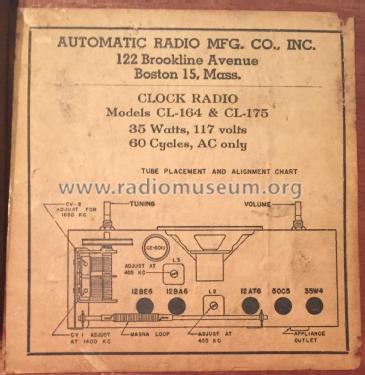 CL-175 ; Automatic Radio Mfg. (ID = 2147573) Radio