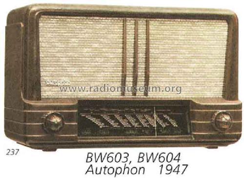 BW604; Autophon AG inkl. (ID = 709335) Radio