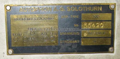 C50TR; Autophon AG inkl. (ID = 1008659) Radio