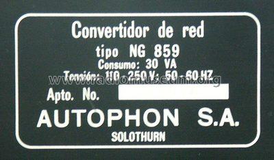 Convertidor de Red NG859; Autophon AG inkl. (ID = 566613) Power-S
