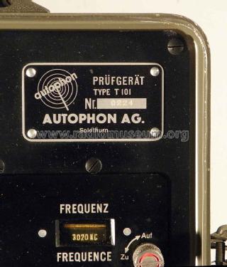 Prüfgerät T101; Autophon AG inkl. (ID = 1730112) Ausrüstung