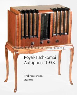 Royal-Tisch-Kombination mit Universo 2 ; Autophon AG inkl. (ID = 2625) Radio