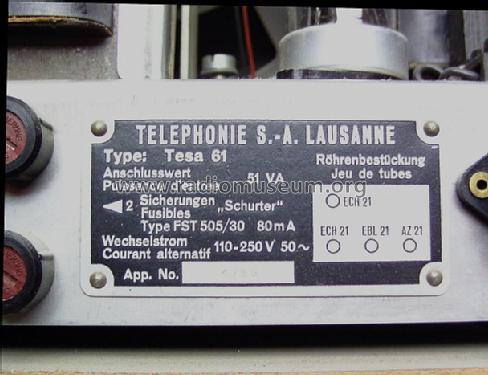 Tesa 61 ; Autophon AG inkl. (ID = 752035) Radio