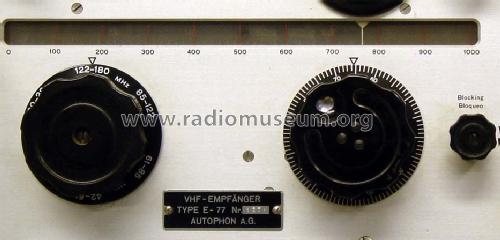 VHF-Empfänger E-77; Autophon AG inkl. (ID = 235933) Commercial Re