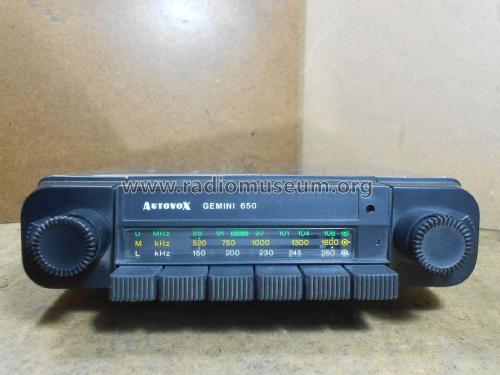 Gemini 650; Autovox SPA; Roma (ID = 2153420) Autoradio