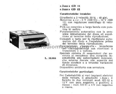 Jazz GD6/12; Autovox SPA; Roma (ID = 1230809) R-Player