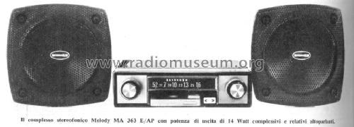 Melody Stereo MA363; Autovox SPA; Roma (ID = 133927) Car Radio