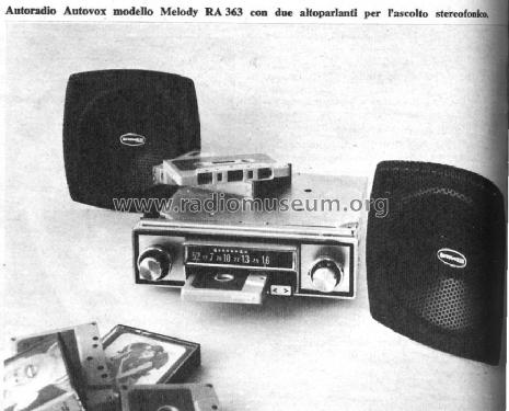 Melody Stereo MA363; Autovox SPA; Roma (ID = 134226) Car Radio