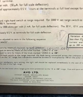 AVO Test Set Multirange No. 1 NATO part number 6625-99-105-7050; Avo Brand, Automatic (ID = 3175121) Ausrüstung