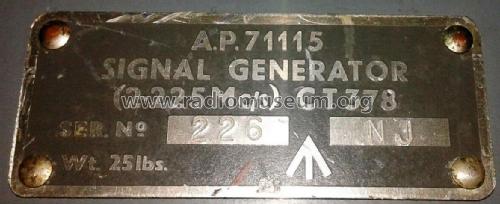 Signal Generator CT378 ; AVO Ltd.; London (ID = 2530396) Ausrüstung