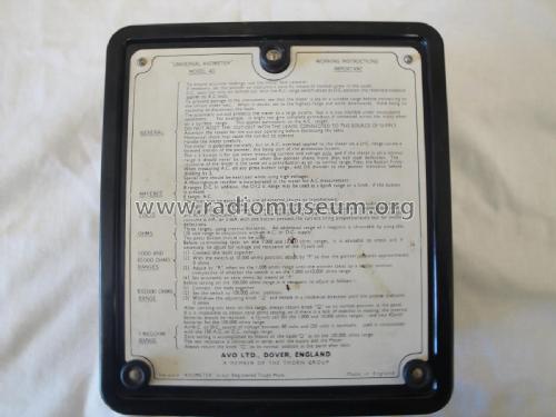 Universal AvoMeter Model 40; AVO Ltd.; London (ID = 2777591) Equipment