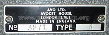 Valve Characteristic Meter MK IV ; AVO Ltd.; London (ID = 980915) Equipment