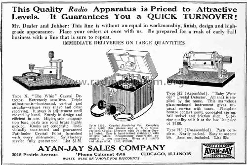 The Whiz Crystal Detector Type X; Ayan-Jay Sales (ID = 2335118) Radio part