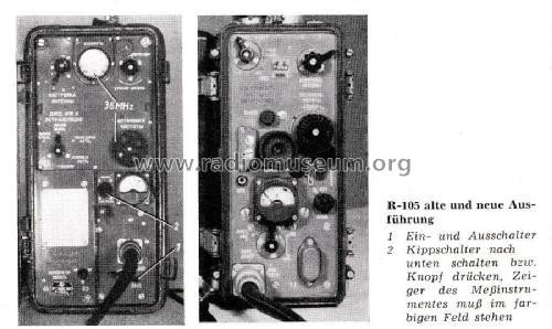 Tornisterfunkgerät R-105D {Р-105Д}; B-8865 V8865 post (ID = 1760584) Mil TRX