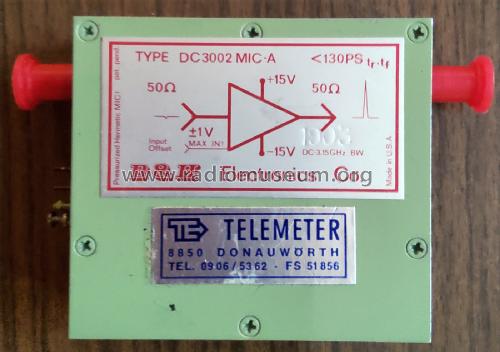 Wide Band Amplifier DC 3002 MIC-A; B&H Electronics Corp (ID = 2612008) RF-Ampl.