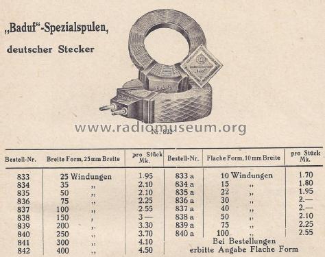 Steckspule ; Baduf, Badische (ID = 1609759) Radio part