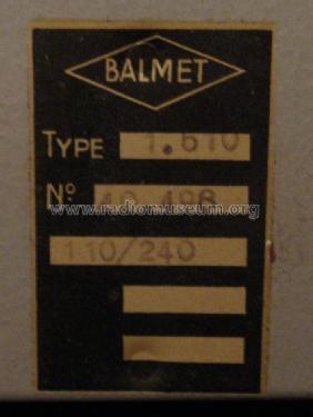 1610; Balmet, J. Normand; (ID = 1593574) Radio