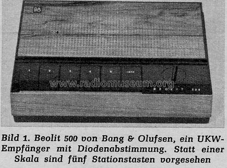 Beolit 500 1101; Bang & Olufsen B&O; (ID = 210331) Radio
