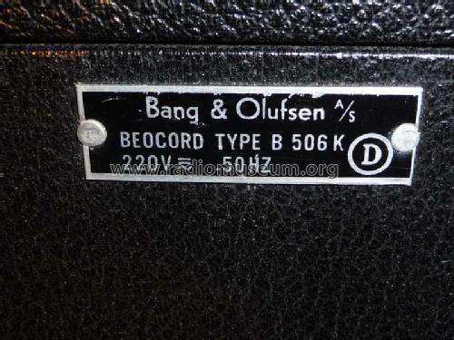 Beocord 506K; Bang & Olufsen B&O; (ID = 1577164) R-Player