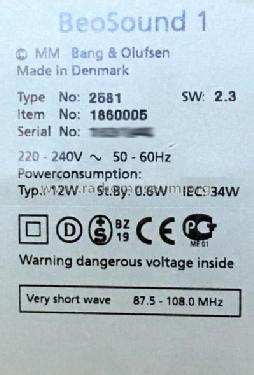 BeoSound 1 - Portable CD Tuner 2581; Bang & Olufsen B&O; (ID = 2093246) Radio