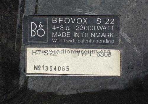 BeoVox HT S22 6308; Bang & Olufsen B&O; (ID = 1522902) Speaker-P