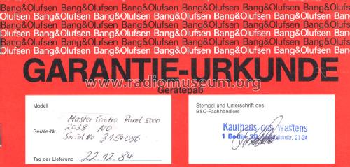 Fernbedienung Master Control Panel 5000; Bang & Olufsen B&O; (ID = 1517861) Misc