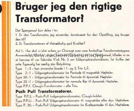 LF Transformatorer Type 1:3, 2:1, 50:1, 25:1; Bang & Olufsen B&O; (ID = 1578489) Radio part