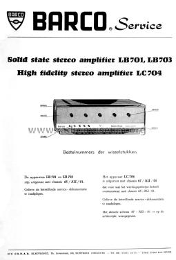 LB703 ; Barco, Belgian (ID = 3021786) Ampl/Mixer