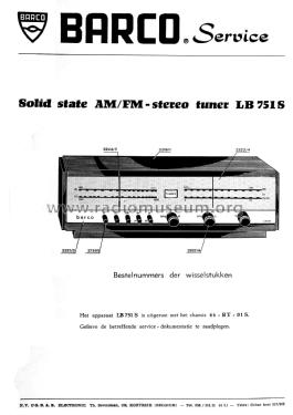 LB751S ; Barco, Belgian (ID = 3021810) Radio