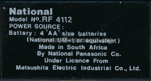 National AM/FM Receiver RF-4112; Barlow-Wadley Barlow (ID = 2808287) Radio