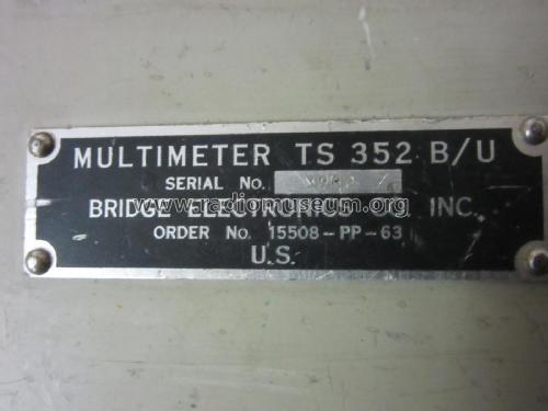 Multimeter TS352B/U; Barnett Instrument, (ID = 1899437) Ausrüstung