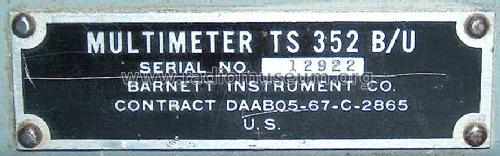 Multimeter TS352B/U; Barnett Instrument, (ID = 585717) Ausrüstung