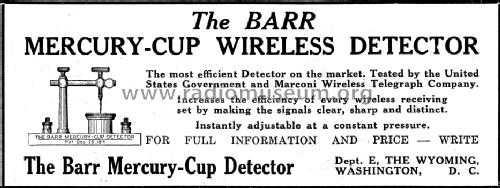 Barr Mercury-Cup Detector ; BARR; Washington, D. (ID = 1178954) Radio part