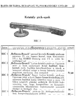 Bellavox Brusch Normal ; Fodor Ervin (ID = 2231359) Microphone/PU