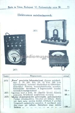 Labor V/A Meter Roys; Barta es Tarsa BAPO; (ID = 1599000) Ausrüstung