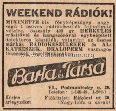 Mikinette 1; Barta es Tarsa BAPO; (ID = 2345489) Radio