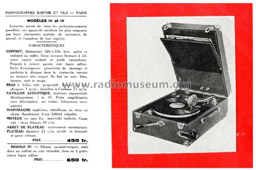 Phonographe Modèle III ; Barthe Radio, Barthe (ID = 2316981) TalkingM