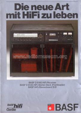 Stereo Cassette Deck D-6135 HiFi; BASF, Badische (ID = 2812507) Ton-Bild