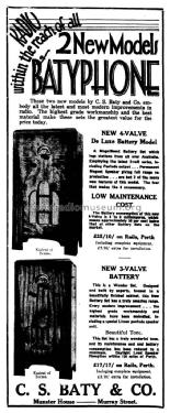 4-Valve De Luxe Battery Console ; Batyphone, C.S. Baty (ID = 1693324) Radio