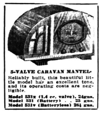 5-Valve Caravan Mantel 531X; Batyphone, C.S. Baty (ID = 1693600) Radio
